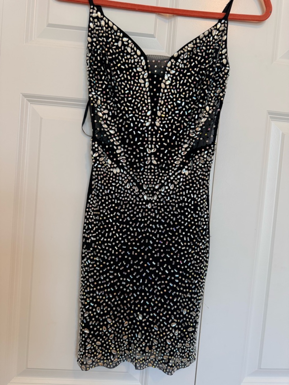 Windsor Rhinestones Black Mini Dress